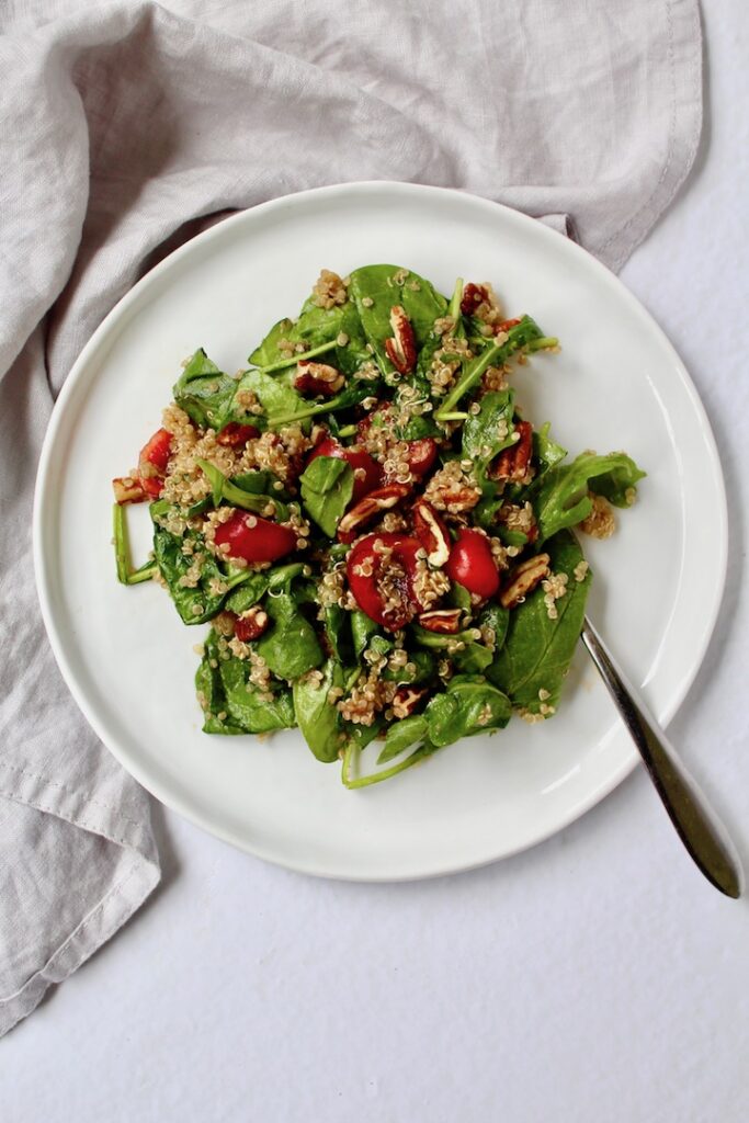 Simple Cherry Quinoa Salad with Balsamic Dressing (vegan, gluten-free)