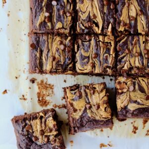 Double Chocolate Peanut Butter Banana Snack Cake (vegan, oil-free, GF friendly)