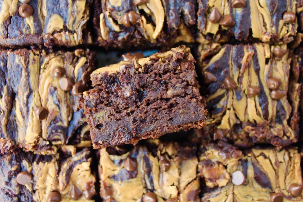 Double Chocolate Peanut Butter Banana Snack Cake (vegan, oil-free, GF friendly)