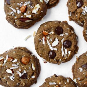 Almond Joy Chocolate Chip Cookies (vegan, refined sugar free)