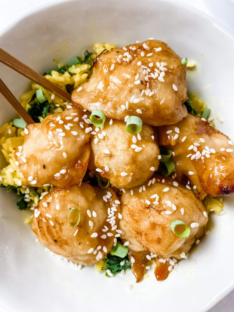 Baked Sticky Sesame Cauliflower (vegan, gluten-free friendly) 