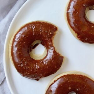 Small Batch Baked Mochi Donuts with Chocolate Glaze (vegan, gluten-free, oil-free)