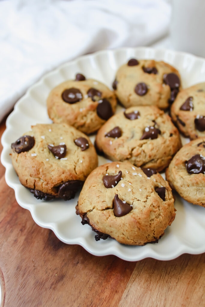 angled close up shot of cookies