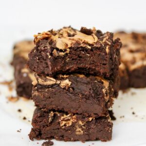 Flourless Peanut Butter Swirl Black Bean Brownies (vegan, gluten-free, oil-free)