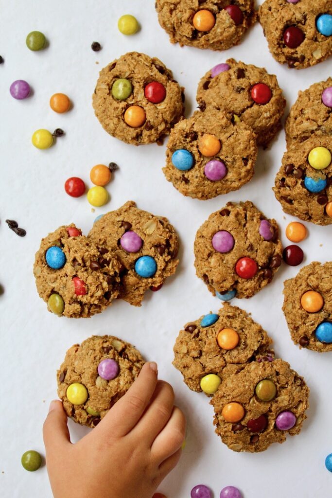 Best Healthy Monster Cookies (vegan, gluten-free, refined sugar free)