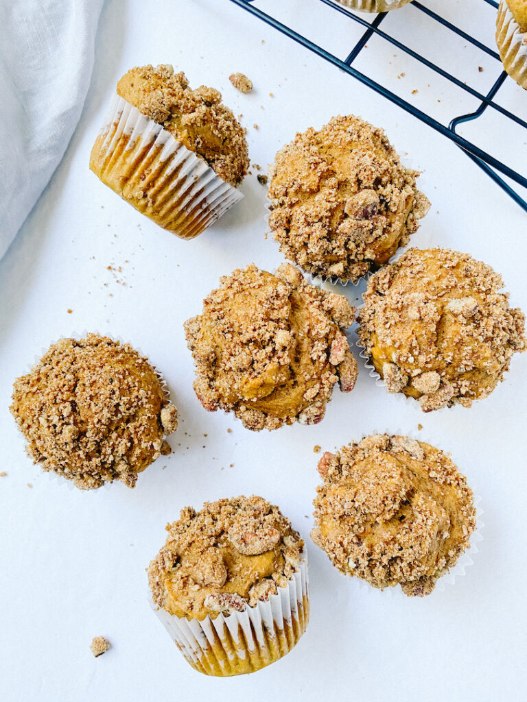 Vegan Sweet Potato Muffins with Pecan Streusel