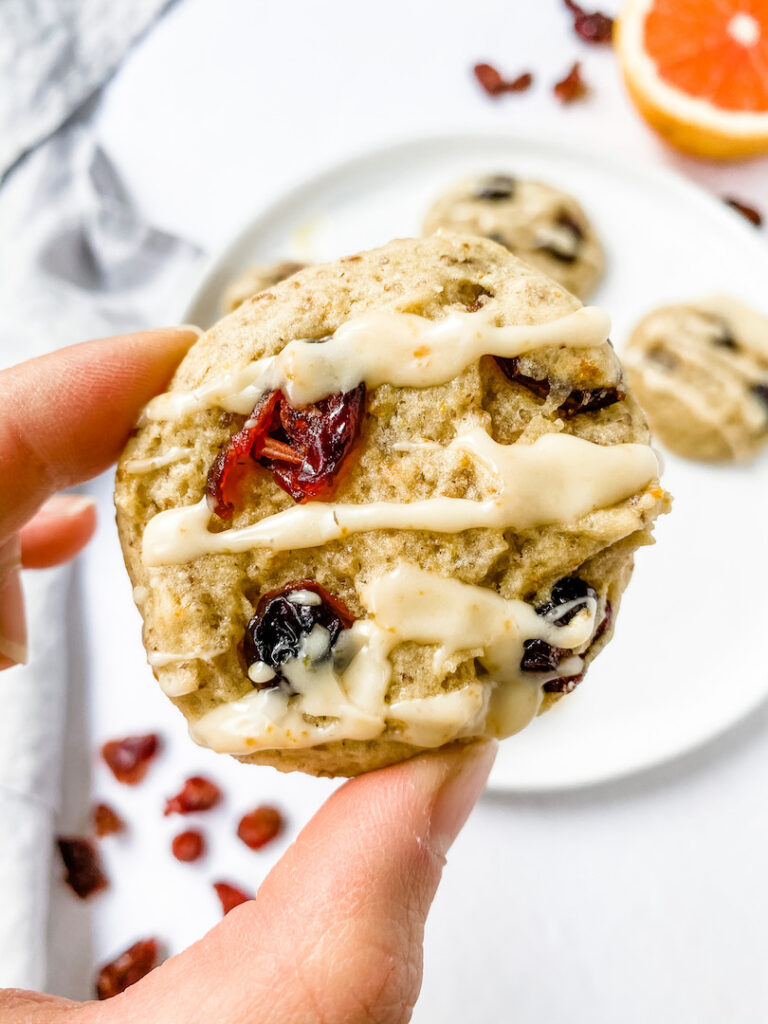 Easy Cranberry Orange Cookies (vegan) 