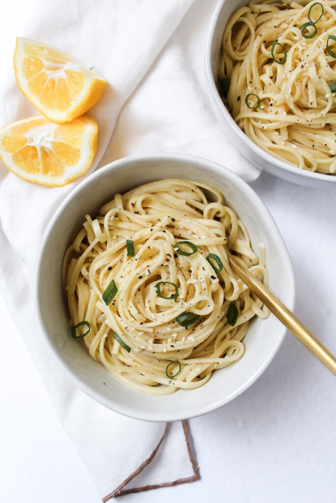 Easy Lemon Miso Pasta (vegan)