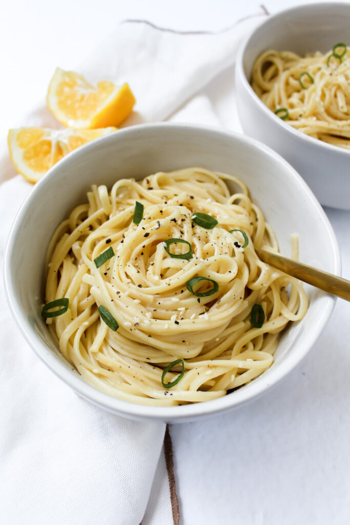 Easy Lemon Miso Pasta (vegan)