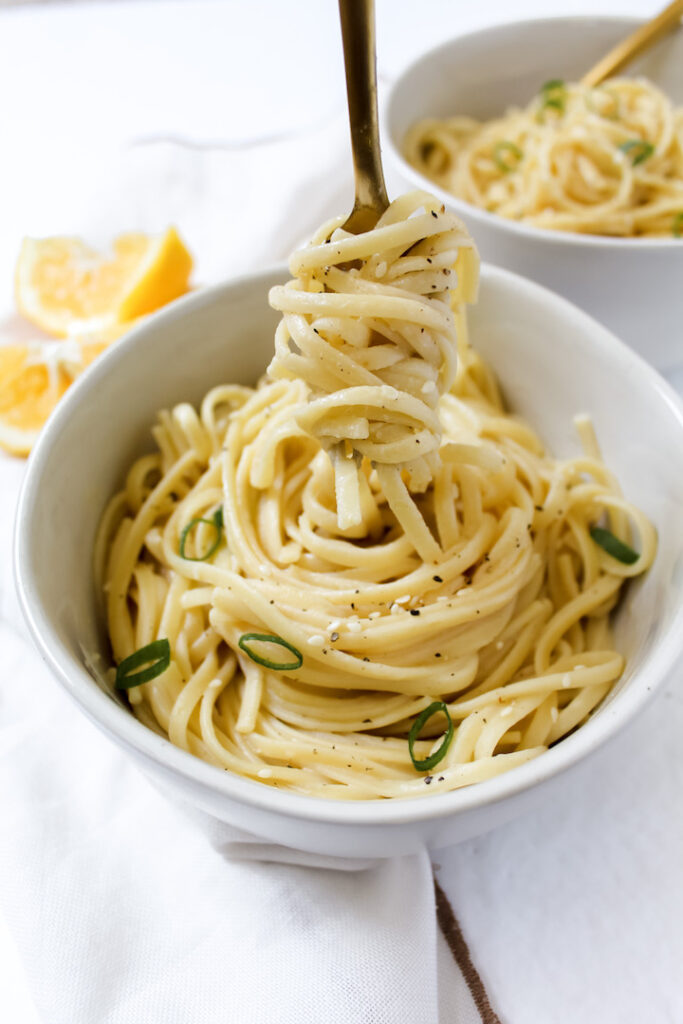 Easy Lemon Miso Pasta (vegan)