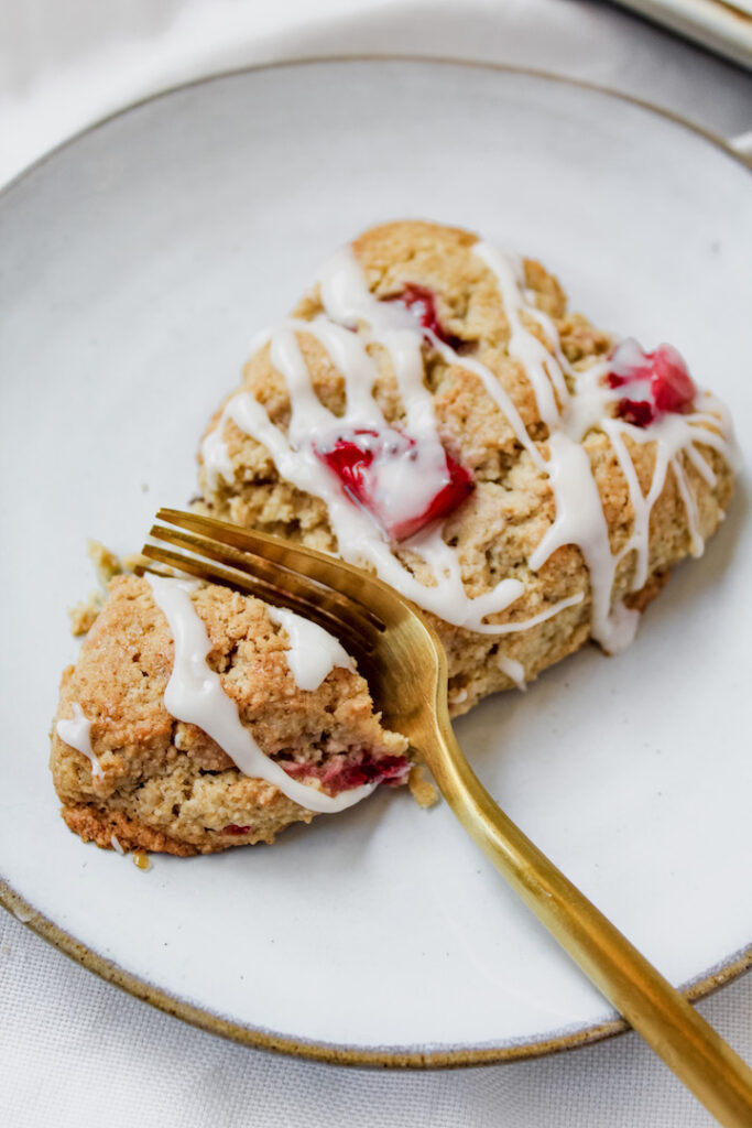 Healthy Strawberry Maple Scones (vegan, gluten-free)