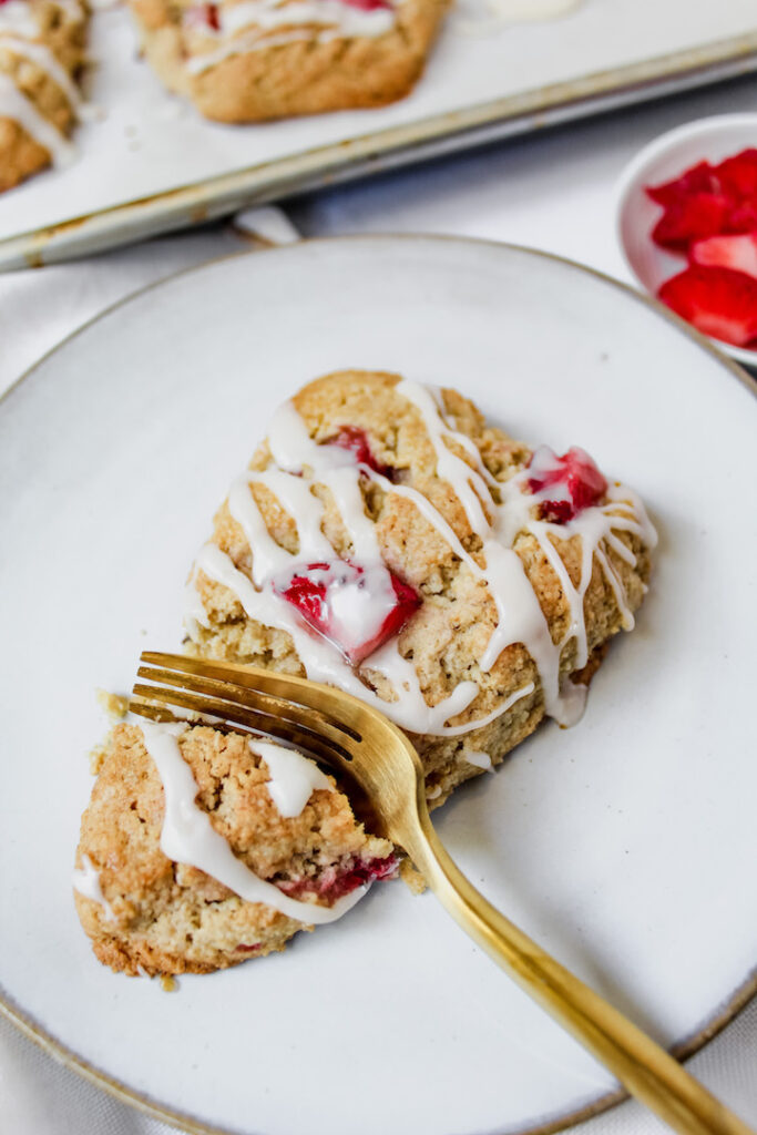 Healthy Strawberry Maple Scones (vegan, gluten-free)