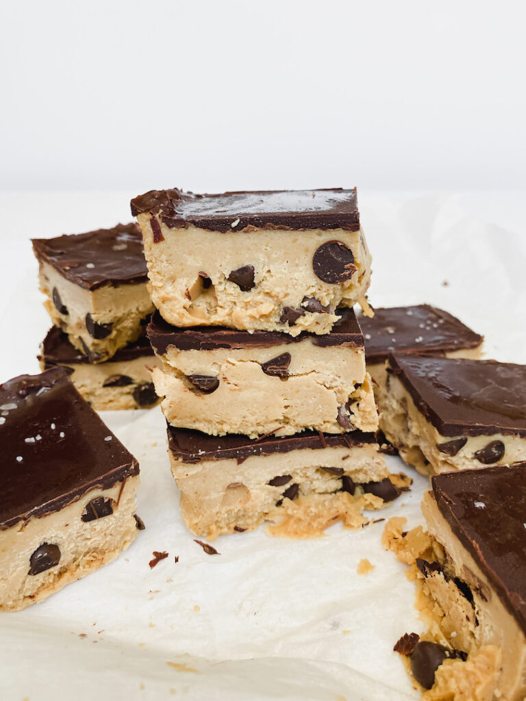 Healthy Cookie Dough Bars (vegan, gluten-free, refined sugar free)