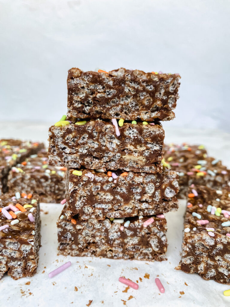 rice crispy treats stacked