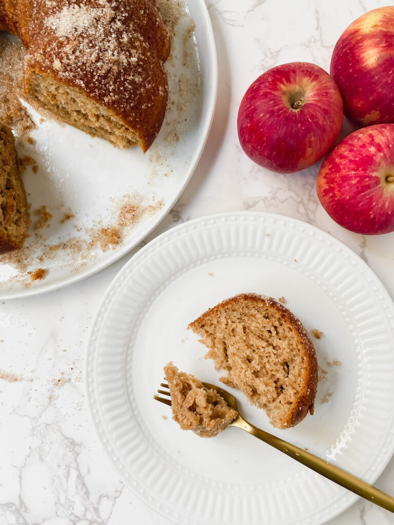 picture of a bite of cake on a fork