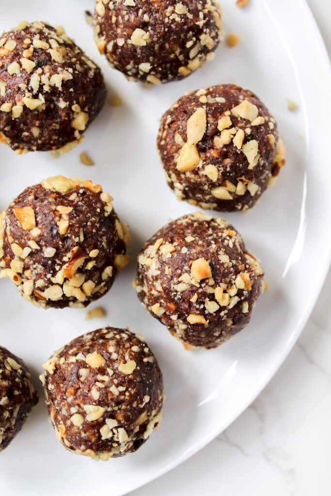 overview shot of ferrero rocher balls