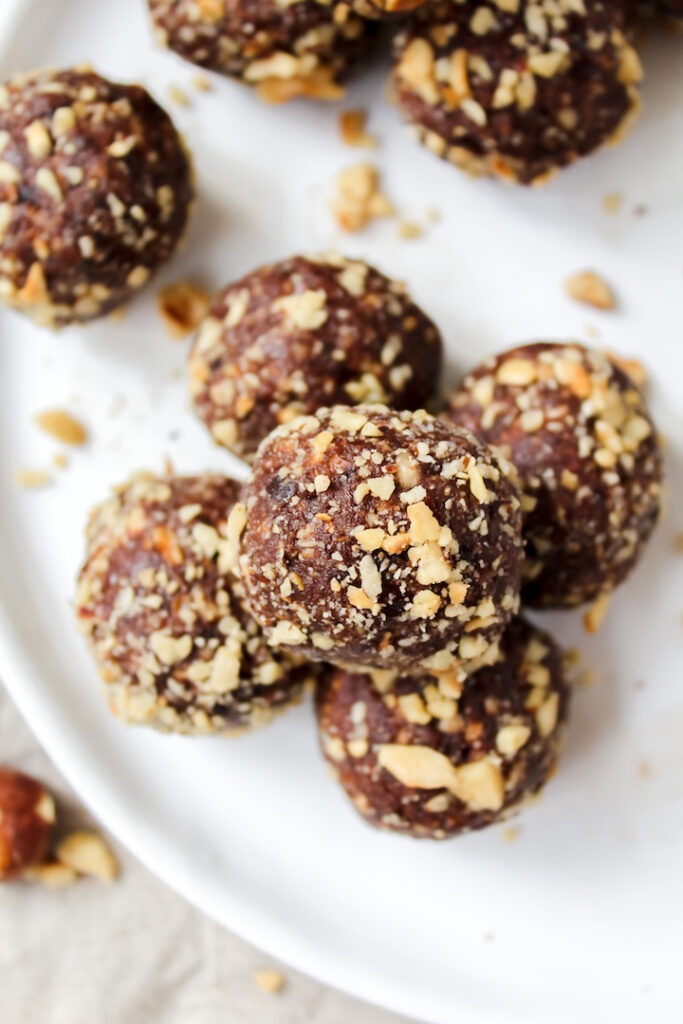 close up overview of a group of ferrero rocher balls