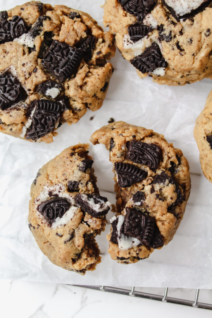 a cookie broken in half