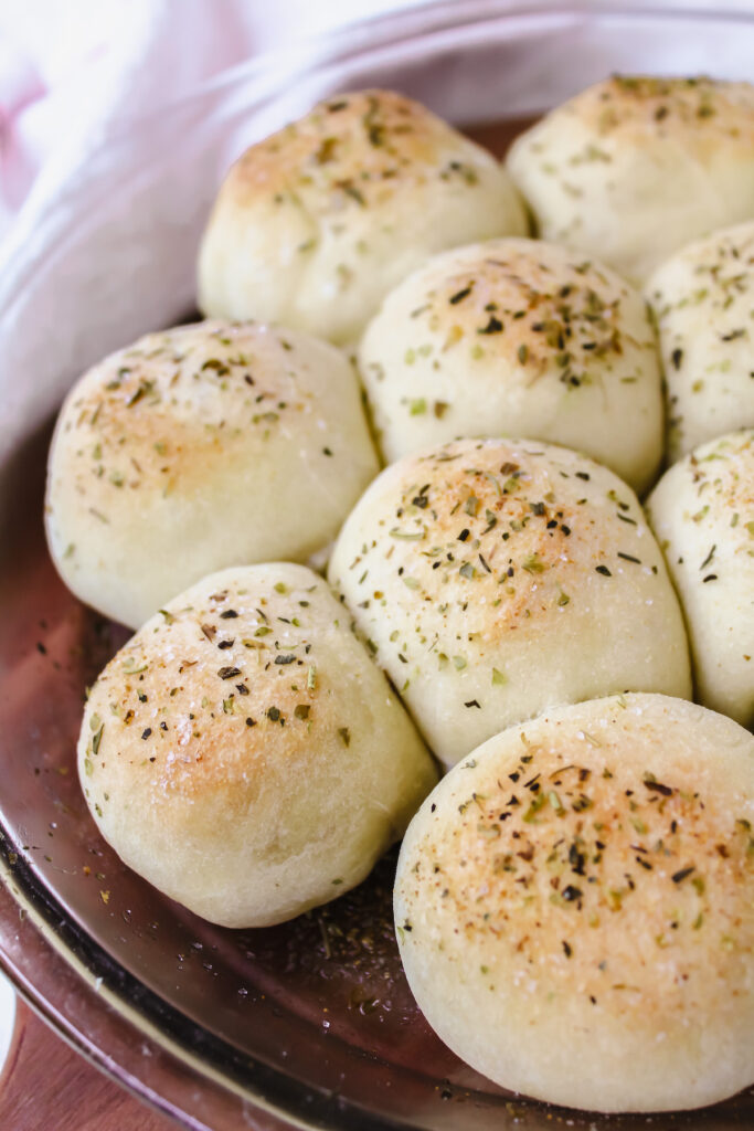 angled close up of easy vegan pizza bites