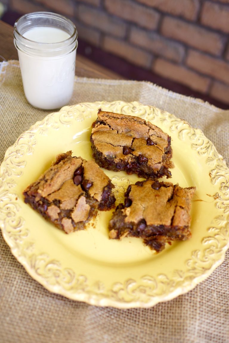 Chocolate Chip Peanut Butter Chickpea Blondies