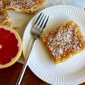 Vegan Grapefruit Bars with Shortbread Crust