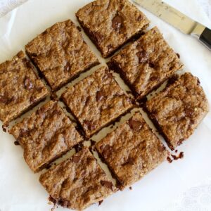 Molasses Dark Chocolate Chunk Cookie Bars