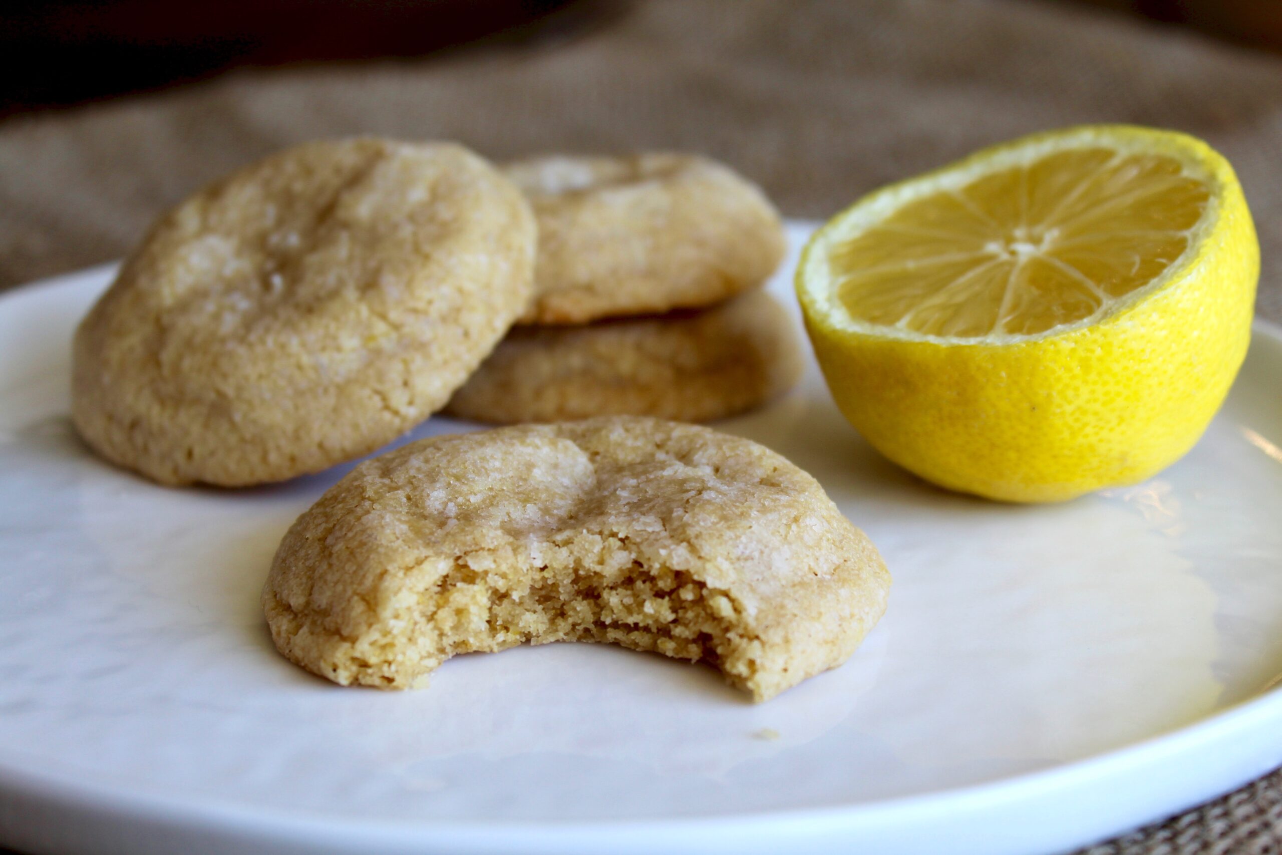 Vegan Lemon Crinkle Cookies