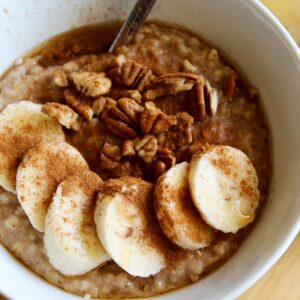 Overnight Slow Cooker Banana Steel Cut Oats