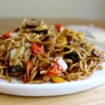 Roasted Veggies and Balsamic Yakisoba