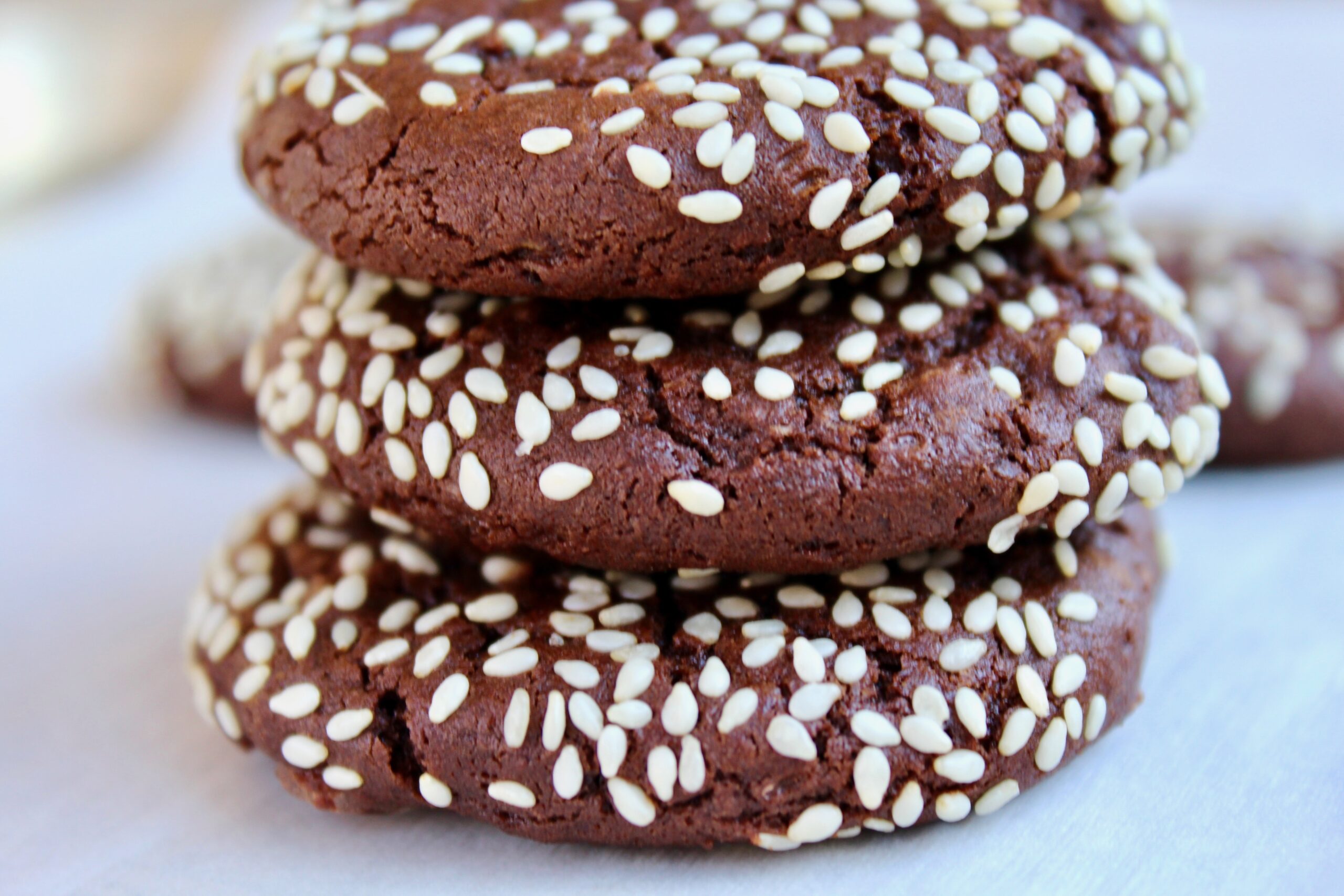 Chocolate Brownie Tahini Cookies
