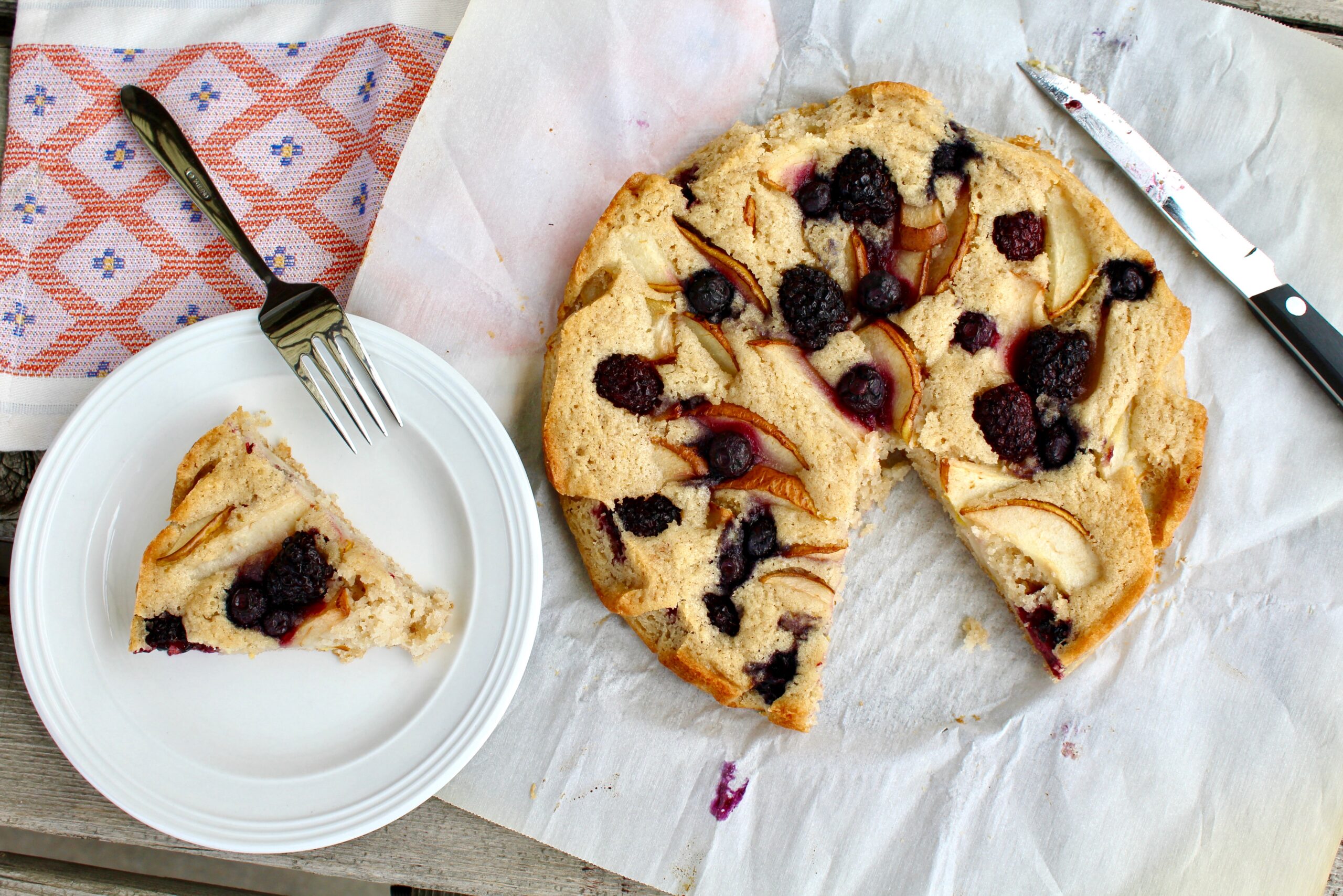 Easy Berry Pear Cake