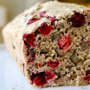 Lightly Sweetened Cranberry Walnut Bread