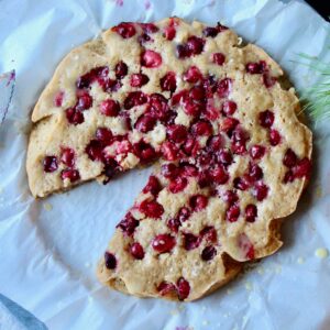 Easy Cranberry Cake with Orange Glaze