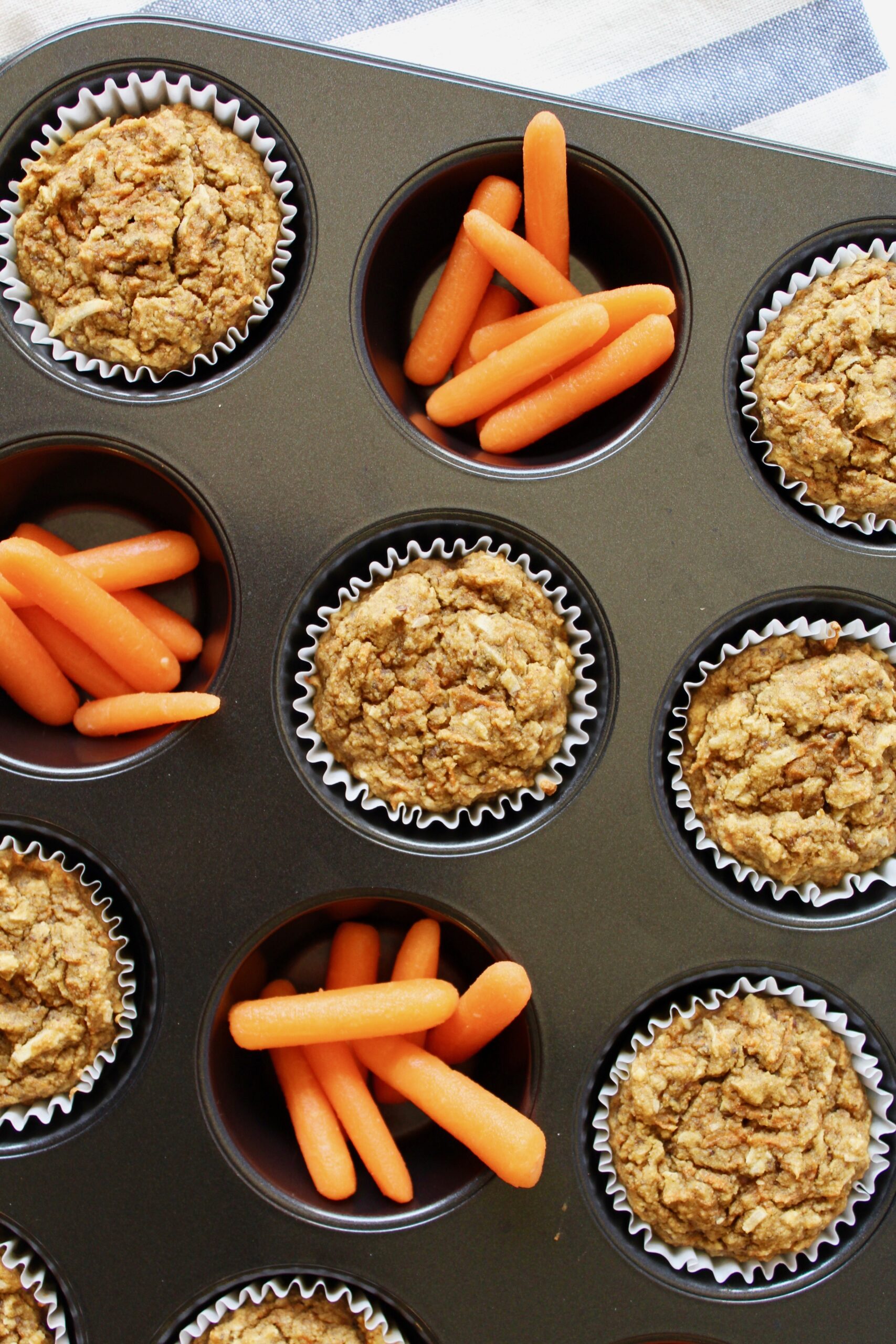 Healthy Carrot Cake Muffins (vegan, gluten-free, oil-free, refined sugar free)