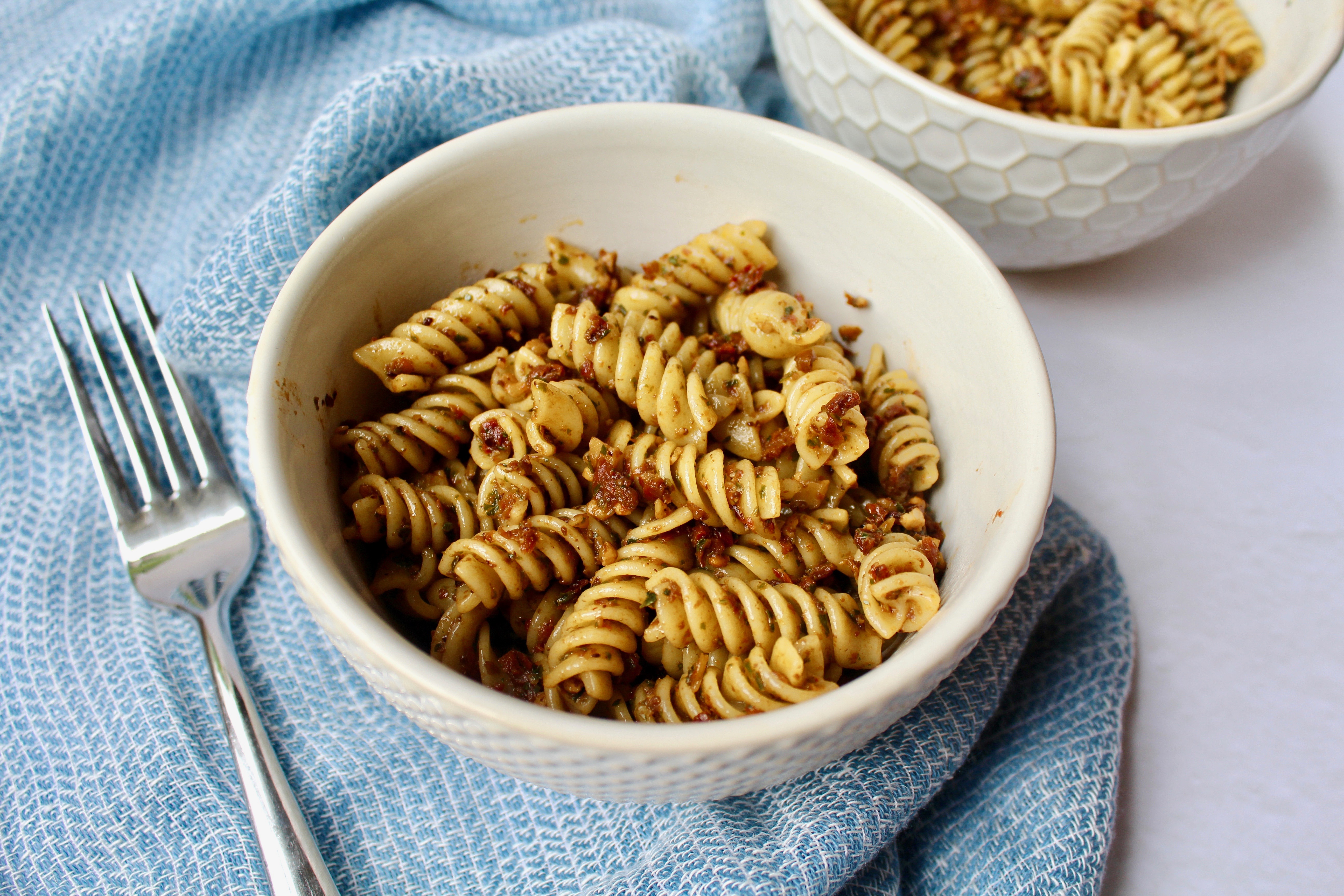 Olive Pesto Tapenade Pasta - Nuts About Greens