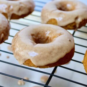 Vegan Pumpkin Donuts with Maple Pumpkin Spice Glaze