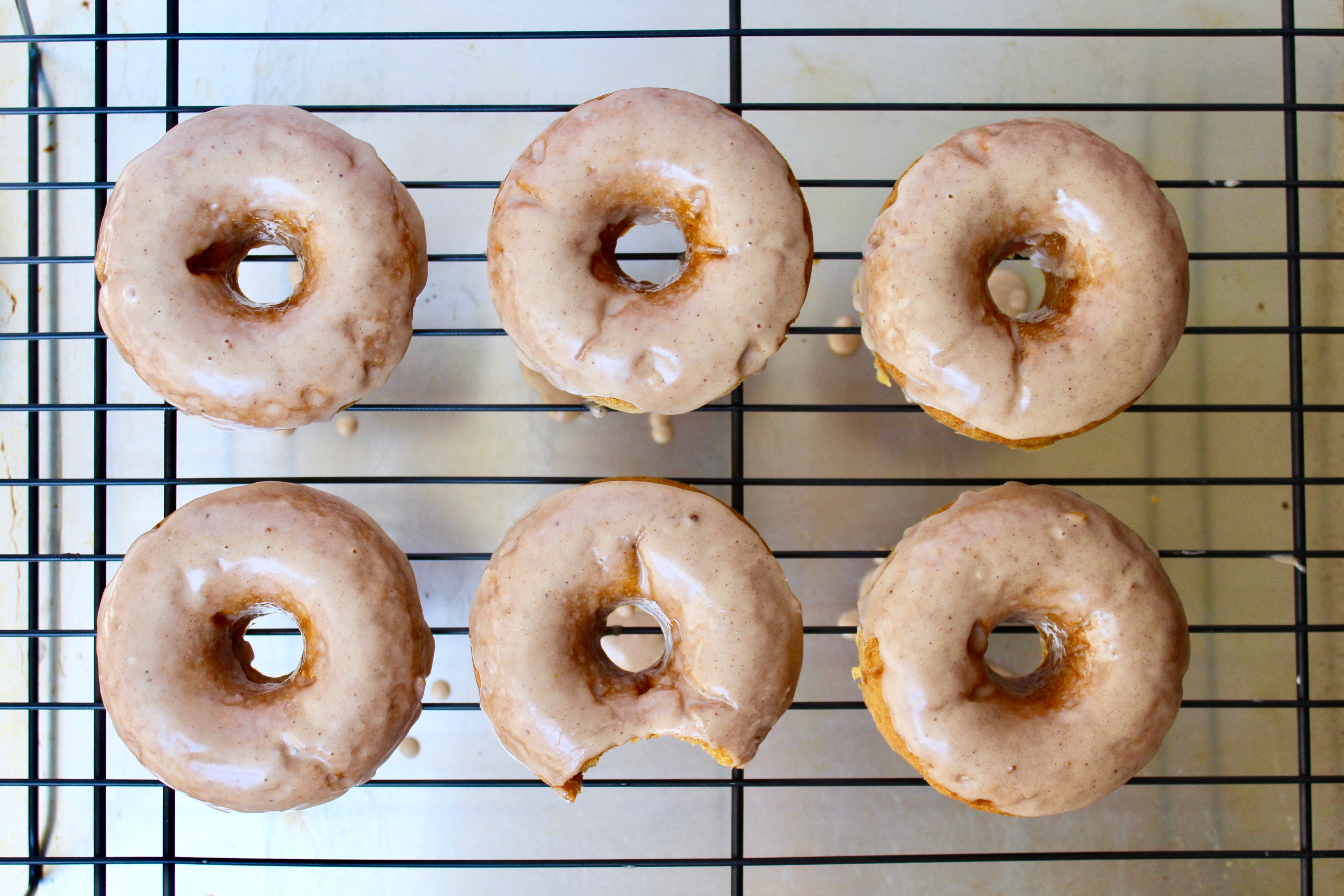 Vegan Pumpkin Donuts with Maple Pumpkin Spice Glaze