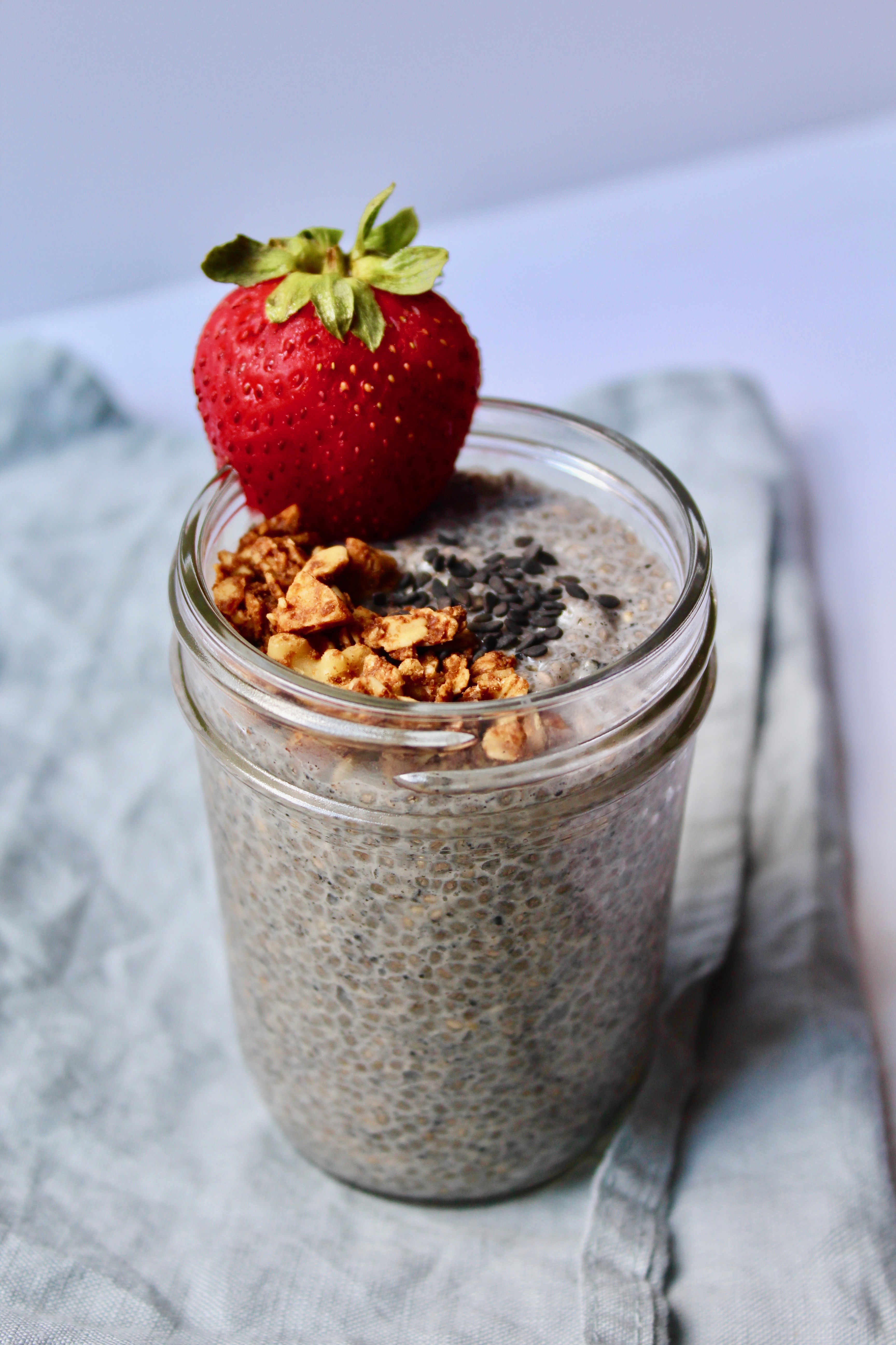 Black Sesame Chia Seed Pudding