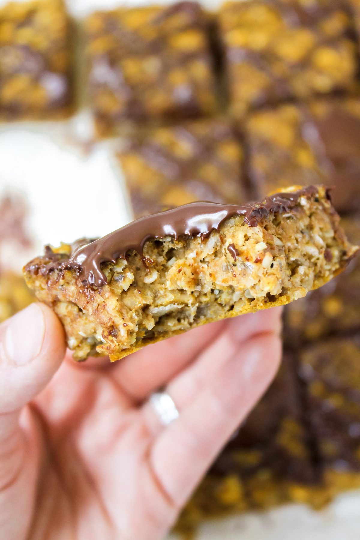 Baked Pumpkin Oatmeal Breakfast Bars (vegan, glutenfree, oilfree