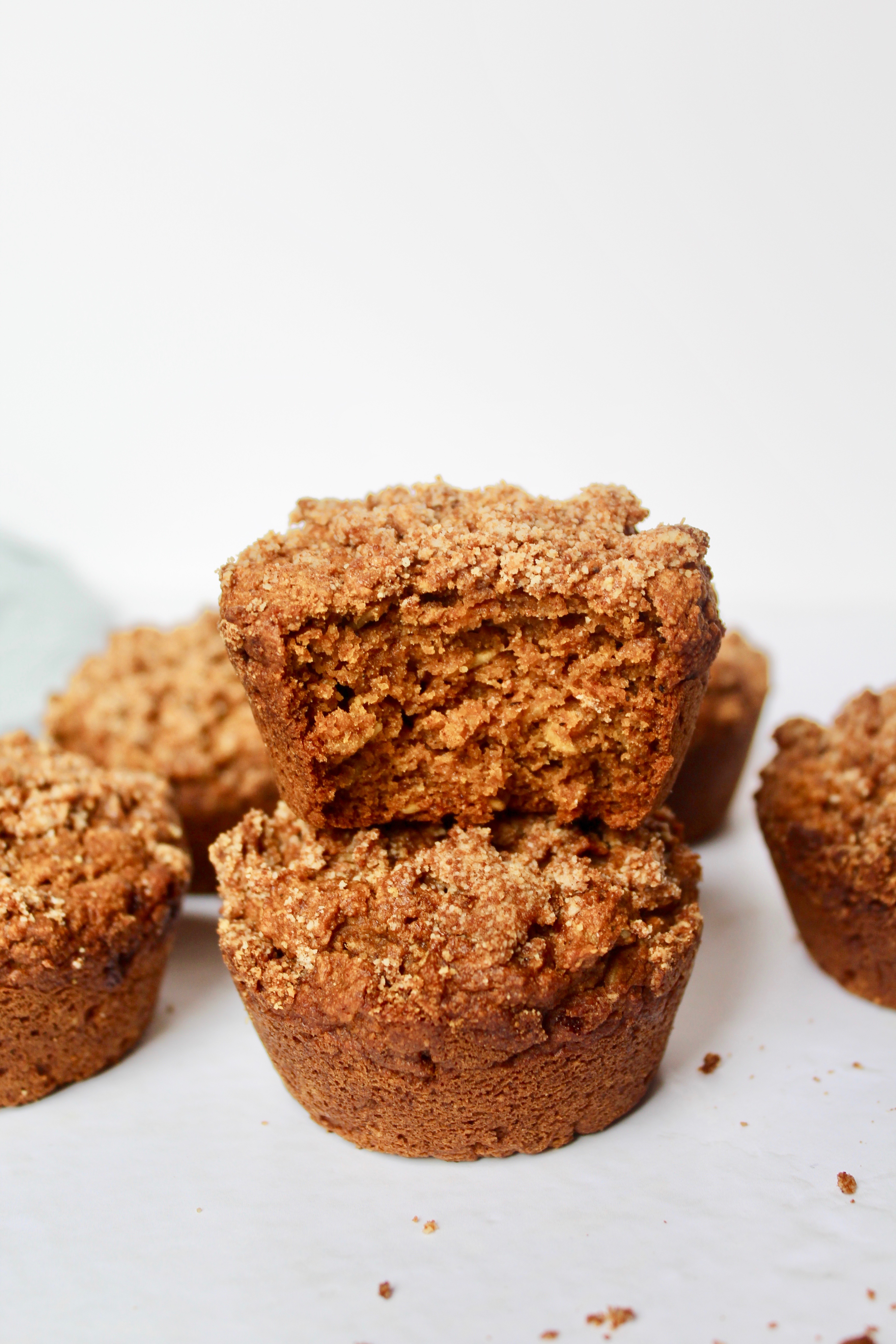 Healthy Pumpkin Crumb Muffins (vegan, gf)