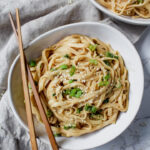 overview shot of easy Chinese sesame noodles