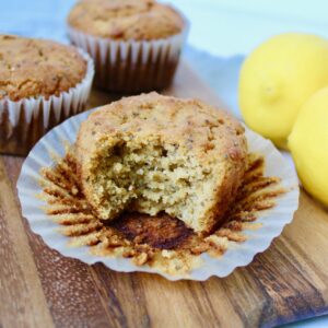 Healthy Lemon Chia Seed Muffins (vegan, paleo, gluten-free)