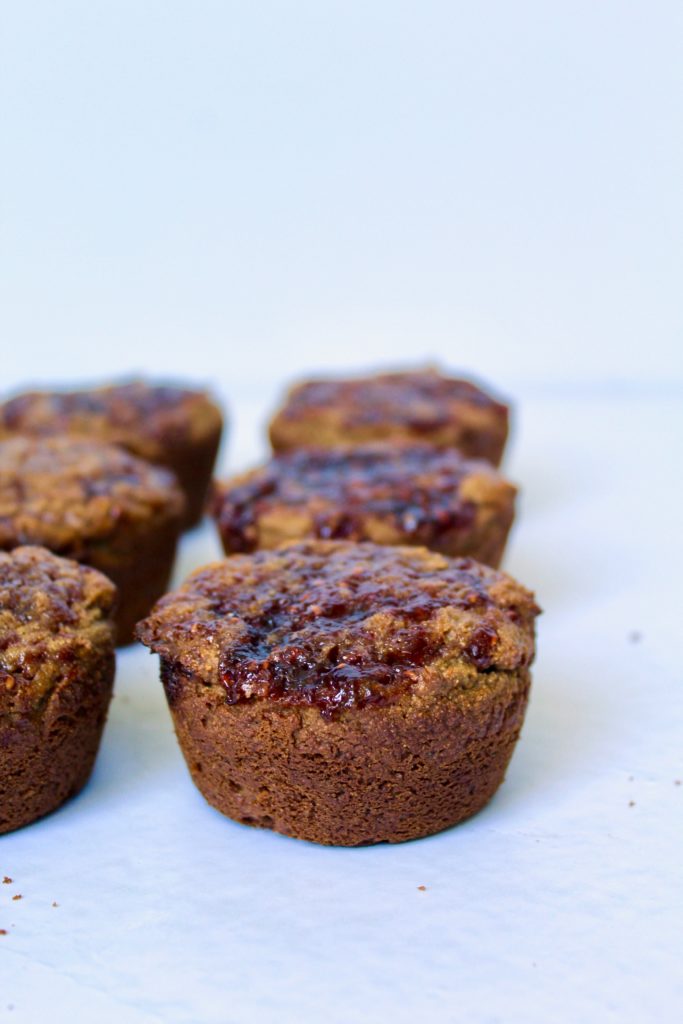 Cinnamon Sunbutter and Jelly Muffins (vegan, gluten-free, grain-free, nut free, oil-free)