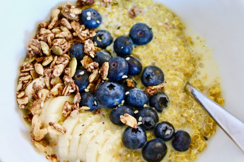 Golden Quinoa Breakfast Bowl (vegan, gluten-free, paleo, nut free friendly)
