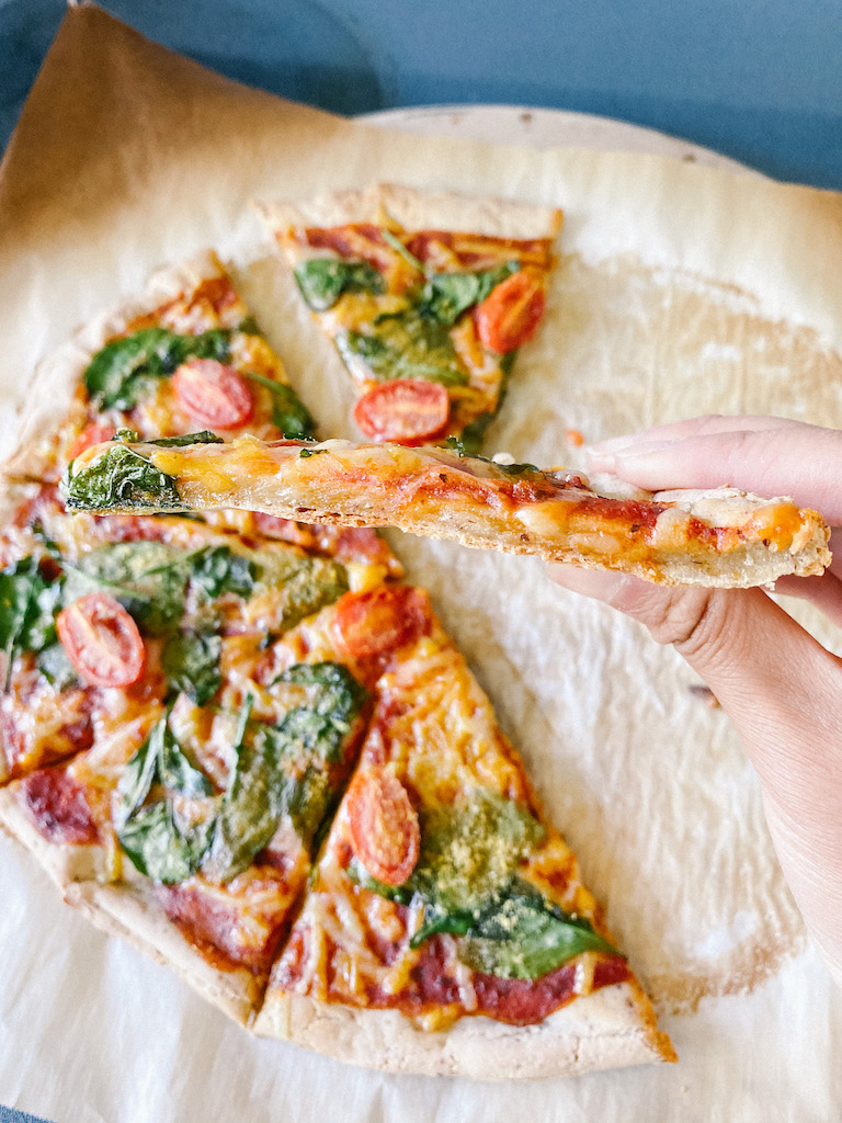 The Best Classic Gluten-Free Pizza Crust (vegan, GF, paleo, nut-free, low FODMAP)