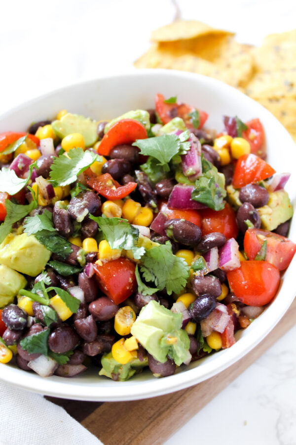 Black Bean Corn Avocado Salad (vegan, glutenfree, oilfree) Nuts