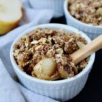 Small Batch Cinnamon Pear Crisp (vegan, gluten-free)