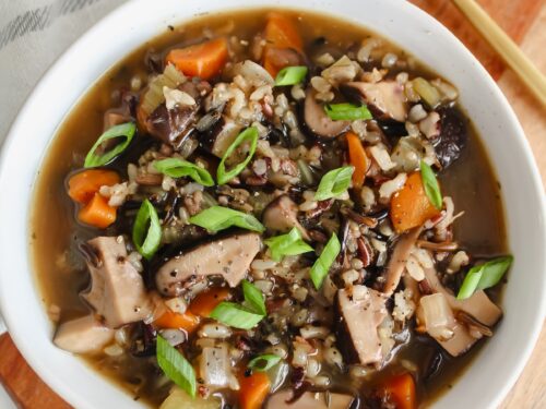 Vegan wild rice discount mushroom soup instant pot