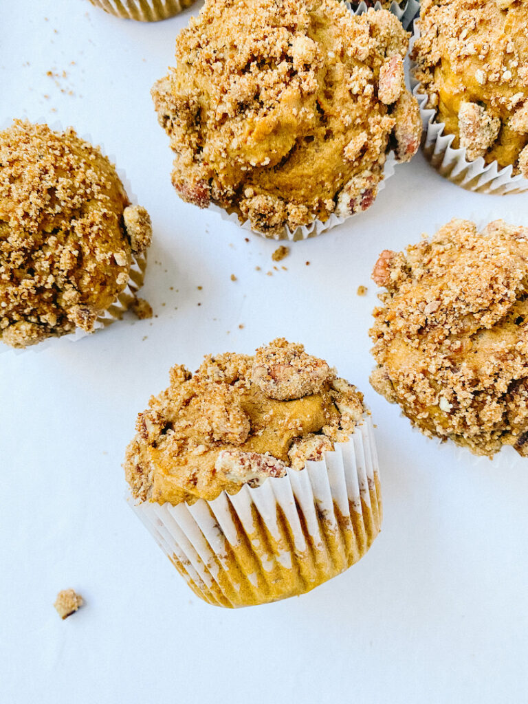 Vegan Sweet Potato Muffins with Pecan Streusel