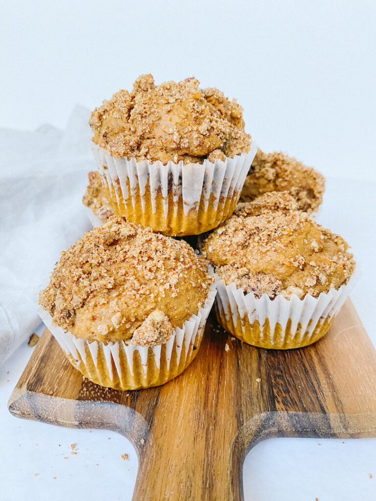 Vegan Sweet Potato Muffins with Pecan Streusel